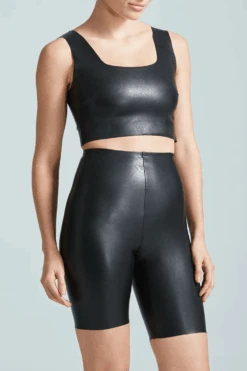 Commando Faux Leather Bike Short