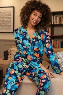 Cyberjammies Bea Floral Print Long Sleeve Pyjama Top, Size UK 8