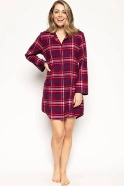 Cyberjammies Clarissa Check Nightshirt 9 Cyberjammies Clarissa Check Nightshirt -Fashion Lingerie Store cyberjammies clarissa check nightshirt 9373 1