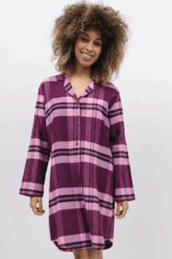 Cyberjammies Eve Check Long Sleeve Nightshirt
