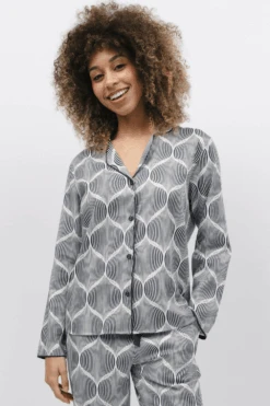 Cyberjammies Nicole Geo Print Long Sleeve Pyjama Top