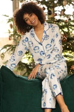 Cyberjammies Riley Bauble Print Pyjama Top, Size UK 14 15 Cyberjammies Riley Bauble Print Pyjama Top, Size UK 14 -Fashion Lingerie Store cyberjammies riley bauble print pyjama top 9453 5