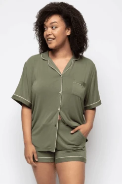 Cyberjammies Savannah Olive Revere Jersey Shorty Set 10 Cyberjammies Savannah Olive Revere Jersey Shorty Set -Fashion Lingerie Store cyberjammies savannah revere jersey shorty set olive 3