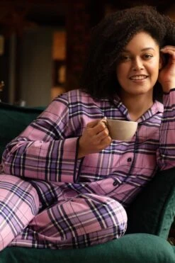 Cyberjammies Violet Check Pyjama Top