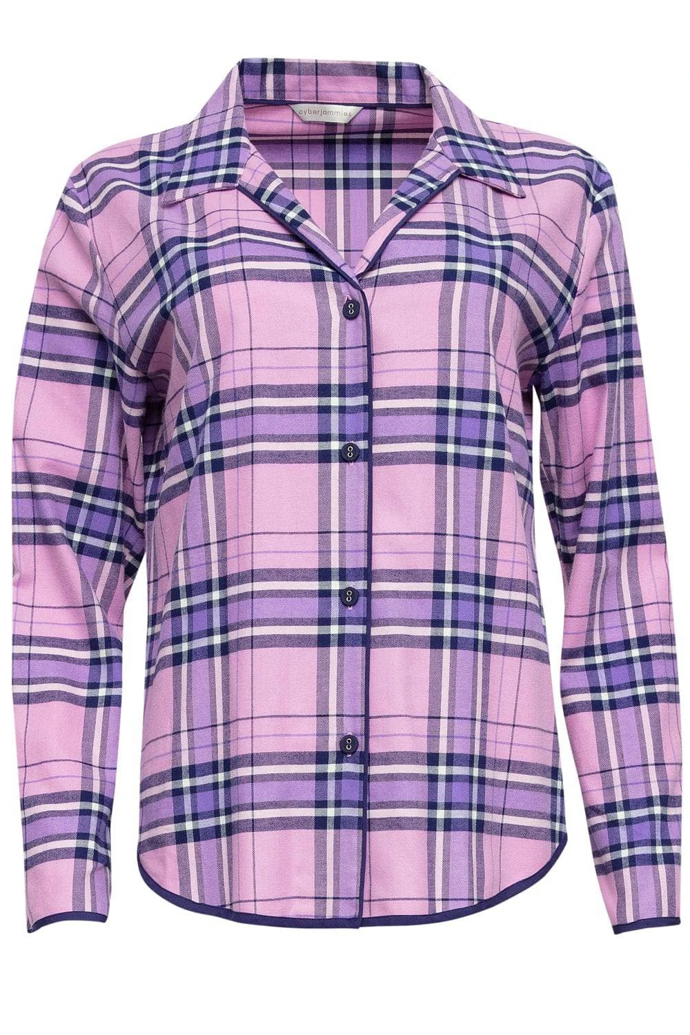 Cyberjammies Violet Check Pyjama Top 4 Cyberjammies Violet Check Pyjama Top - Image 2