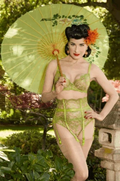 Severine Foil Suspender In Absinthe