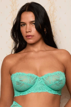 DORA LARSEN Eden Graphic Lace Strapless Bra