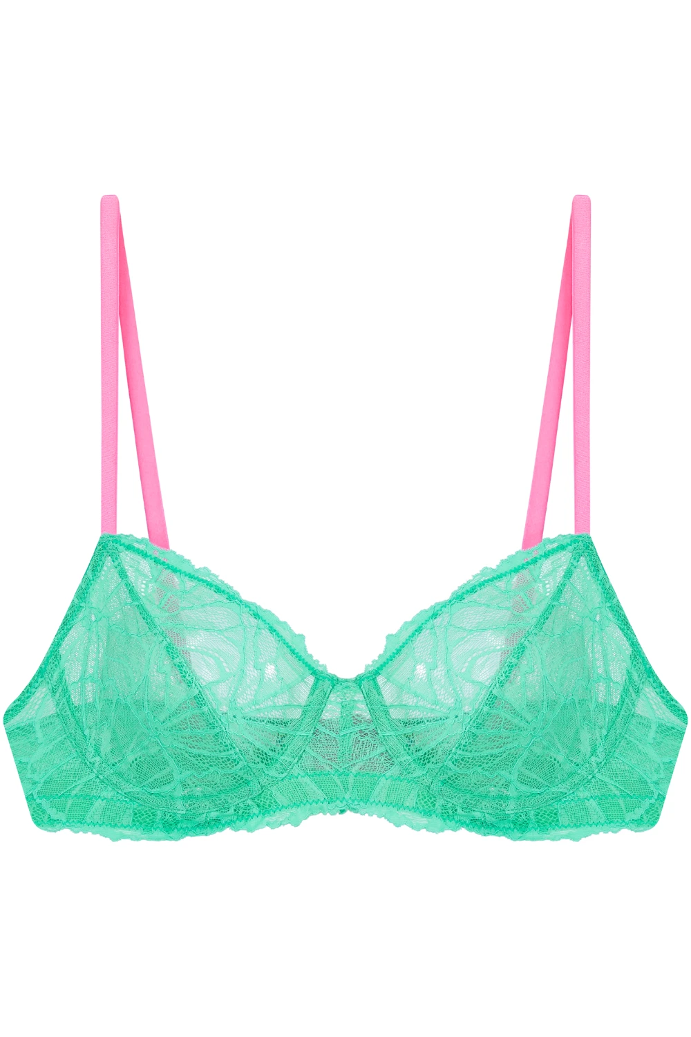 DORA LARSEN Eden Graphic Lace Underwire Bra Green 4 DORA LARSEN Eden Graphic Lace Underwire Bra Green - Image 2
