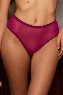 DORA LARSEN Edith Tulle High Waist Knicker Purple