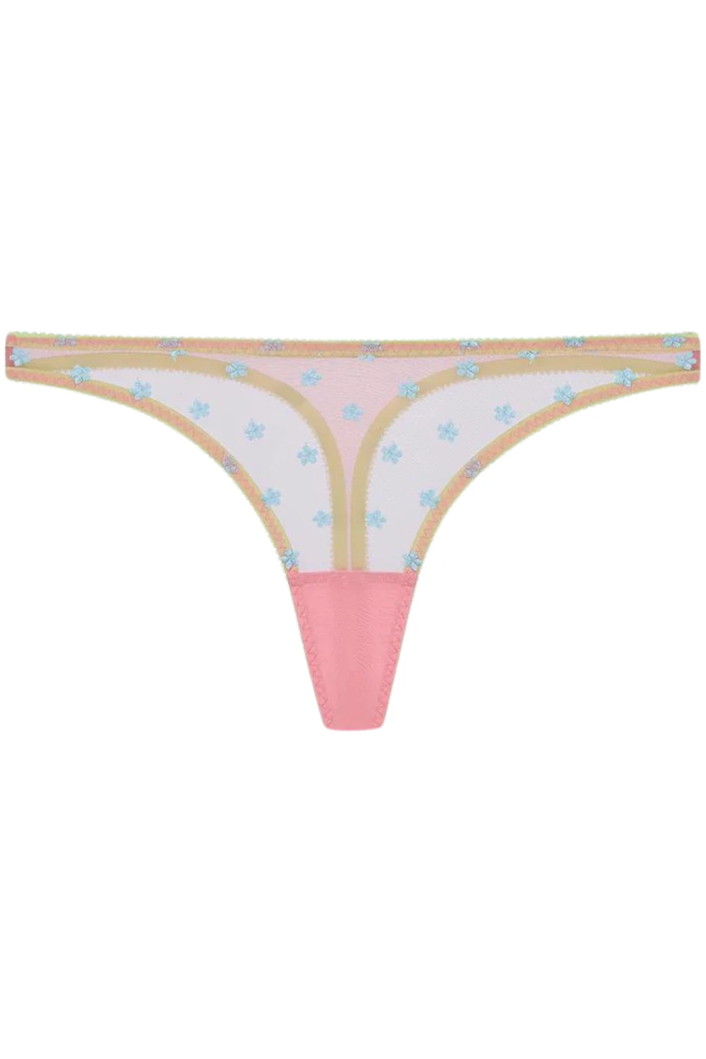 DORA LARSEN Jaime Embroidered Thong Pink 4 DORA LARSEN Jaime Embroidered Thong Pink - Image 2