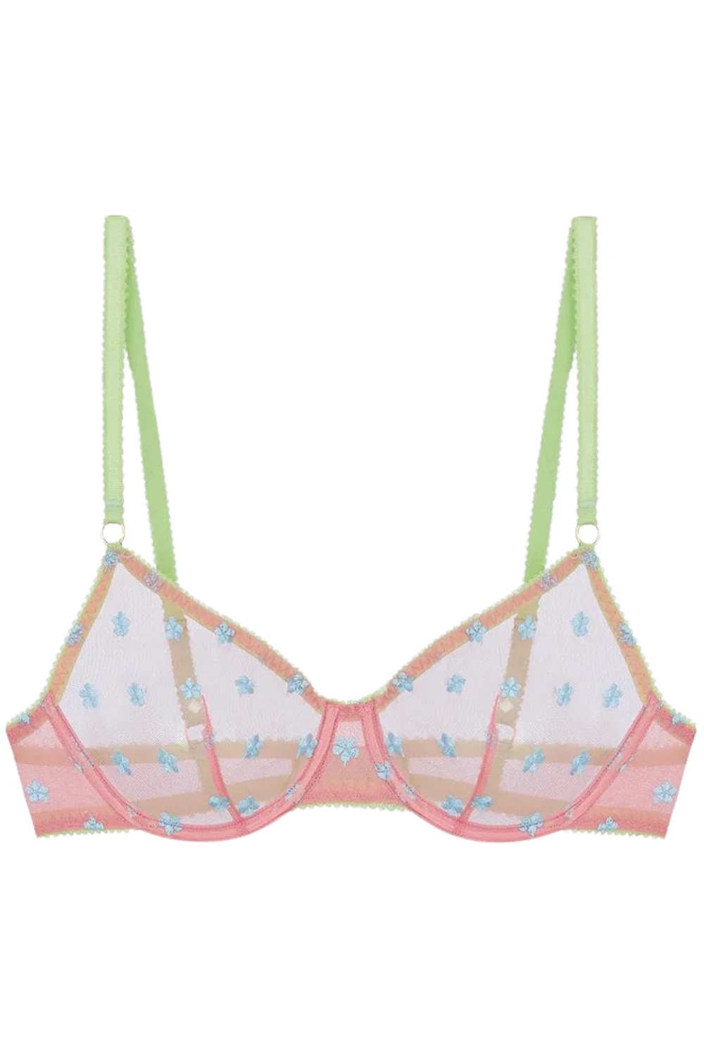 DORA LARSEN Jaime Embroidered Underwire Bra Pink 4 DORA LARSEN Jaime Embroidered Underwire Bra Pink - Image 2