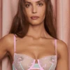 DORA LARSEN Marta Floral Embroidery Underwire Bra In Pastel Green 1 DORA LARSEN Marta Floral Embroidery Underwire Bra In Pastel Green -Fashion Lingerie Store dora larsen marta floral embroidery underwire bra 1