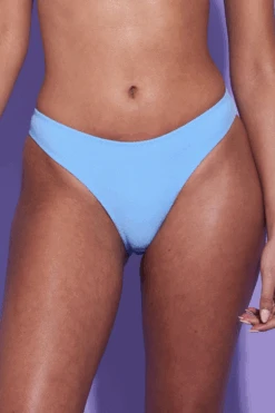 DORA LARSEN Phoebe Low Rise Bikini Bottom Blue