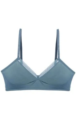 Nano Soft Cup Bralette In Blue, Size XS (UK 32B/34A) -Fashion Lingerie Store else nano soft cup bra blue ghost