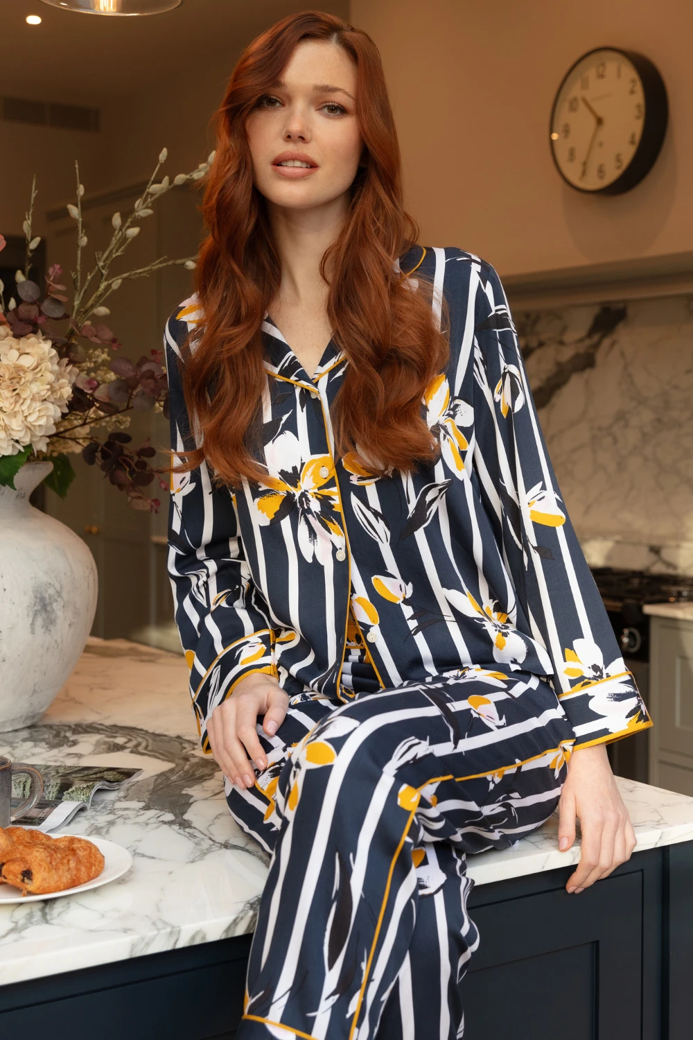 Knightsbridge Floral Stripe Print Pyjama Set 3 Knightsbridge Floral Stripe Print Pyjama Set