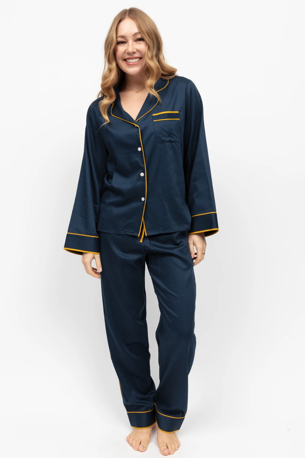 Knightsbridge Navy Pyjama Set 5 Knightsbridge Navy Pyjama Set - Image 3