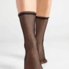 Fiore Bea Net Organza Trim Socks 40 Denier 1 Fiore Bea Net Organza Trim Socks 40 Denier -Fashion Lingerie Store fiore bea net socks black 40 denier 1