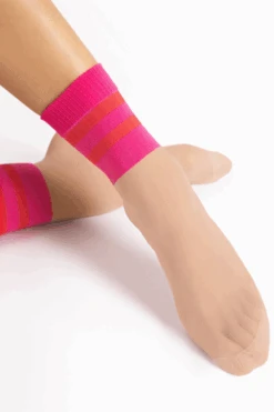 Fiore Dash Socks 20 Denier In Light Natural/Pink