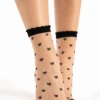 Fiore Iris Socks 20 Denier In Nude/Black -Fashion Lingerie Store fiore iris socks 20 denier g1154 nude black