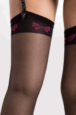 Fiore Lola Stockings 20 Denier 8 Fiore Lola Stockings 20 Denier -Fashion Lingerie Store fiore lola stockings black pink 20 denier 2