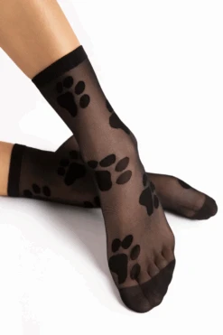 Fiore Pawpaw Socks 20 Denier In Black