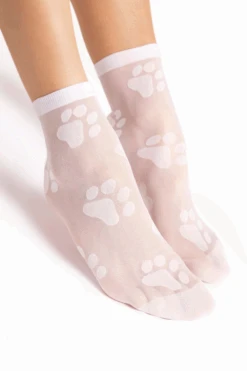 Fiore Pawpaw Socks 20 Denier In White