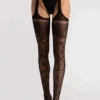 Fiore Sensual Amorosa Suspender Tights 30 Denier 2 Fiore Sensual Amorosa Suspender Tights 30 Denier -Fashion Lingerie Store fiore sensual amorosa suspender tights black 30 denier 1