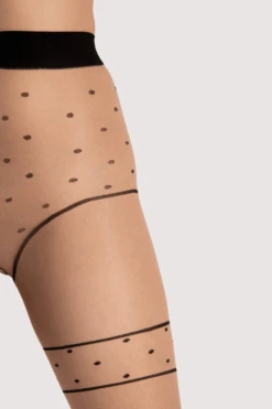 Fiore Sensual Starlight Crotchless Tights 20 Denier 7 Fiore Sensual Starlight Crotchless Tights 20 Denier -Fashion Lingerie Store fiore sensual starlight crotchless tights nude black 20 denier 2