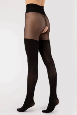 Fiore Sensual Twilight Crotchless Tights 40 Denier 13 Fiore Sensual Twilight Crotchless Tights 40 Denier -Fashion Lingerie Store fiore sensual twilight tights black 40 denier 2