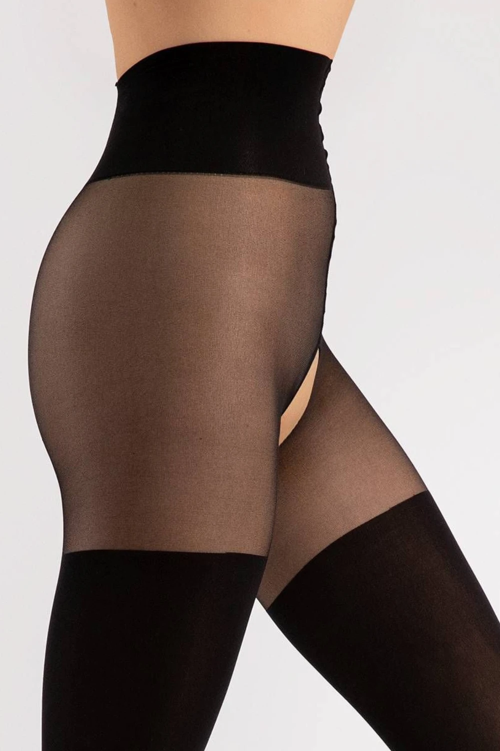 Fiore Sensual Twilight Crotchless Tights 40 Denier 4 Fiore Sensual Twilight Crotchless Tights 40 Denier - Image 2