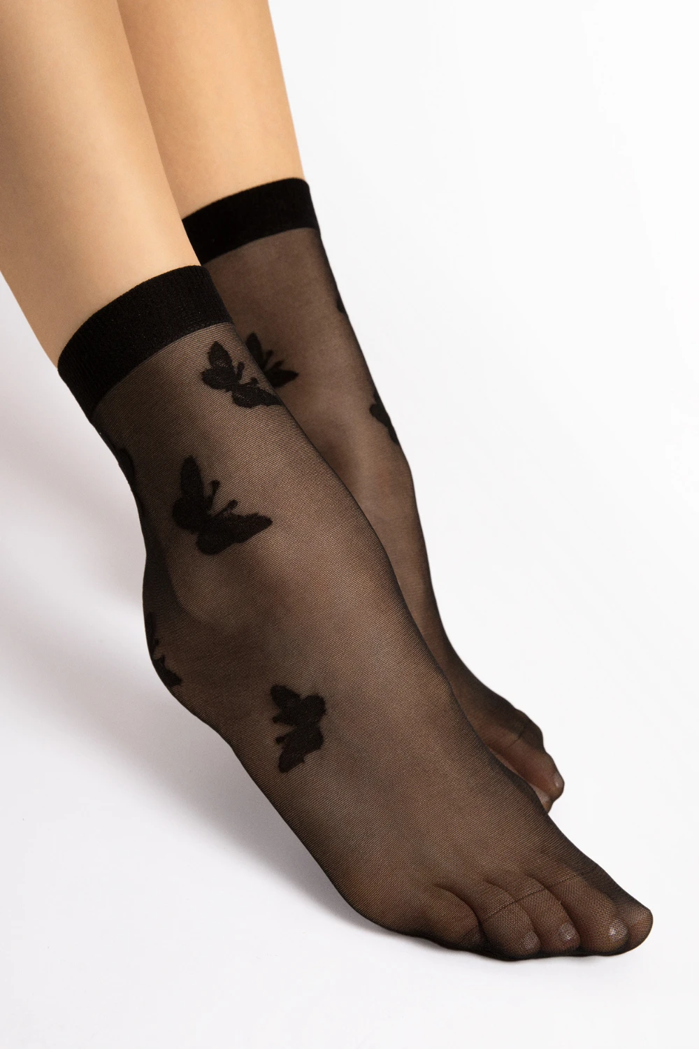 Fiore Summer Butterfly Socks 15 Denier In Black 3 Fiore Summer Butterfly Socks 15 Denier In Black