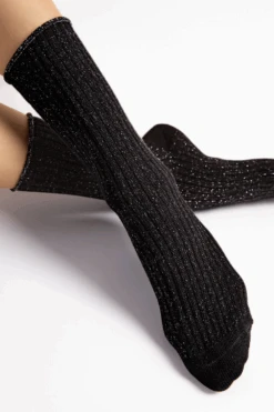 Fiore Trinny Cotton Socks In Black 8 Fiore Trinny Cotton Socks In Black -Fashion Lingerie Store fiore trinny cotton socks black 3