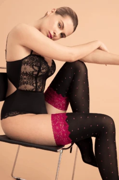 Fiore Volcan Hold Ups 40 Denier 8 Fiore Volcan Hold Ups 40 Denier -Fashion Lingerie Store fiore volcan hold ups black pink 40 denier 1