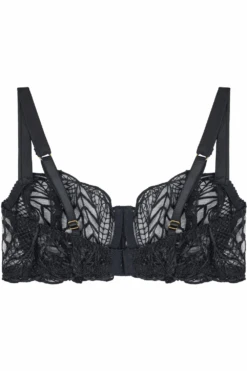Roxy Balconette Bra 13 Roxy Balconette Bra -Fashion Lingerie Store fleur of england roxy balconette bra black ghost back