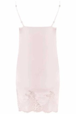 Signature Silk & French Lace Blush Babydoll, Size L (UK 12-14) 13 Signature Silk & French Lace Blush Babydoll, Size L (UK 12-14) -Fashion Lingerie Store fleur of england signature silk babydoll blush ghost back
