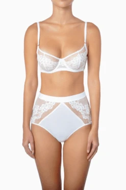 Adele High Waist Brief 7 Adele High Waist Brief -Fashion Lingerie Store huit adele high waist brief white 2
