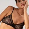 ICONE Leonie Triangle Bra, Size S+ (fits 32D-32DD) -Fashion Lingerie Store icone leonie bra black 1