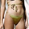 Limoncello Bikini Bottom In Olive, Size M