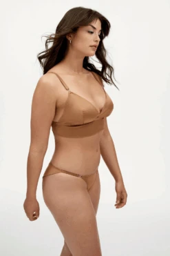 ICONE Martine Bustier Bra, Size L (UK 34D-36B-36C) -Fashion Lingerie Store icone martine bra caramel 3