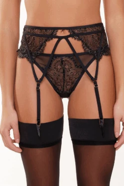 LingaDore Lurex Lace & Mesh Mini Thong