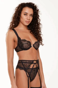 LingaDore Lurex Lace & Mesh Mini Thong -Fashion Lingerie Store lingadore thong 7508t black 5
