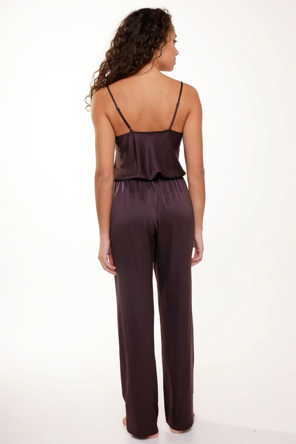 LingaDore Satin Cami Top & Pants Pyjama Set Dark Pepper 5 LingaDore Satin Cami Top & Pants Pyjama Set Dark Pepper - Image 3