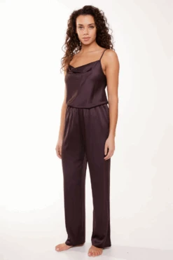 LingaDore Satin Cami Top & Pants Pyjama Set Dark Pepper 11 LingaDore Satin Cami Top & Pants Pyjama Set Dark Pepper -Fashion Lingerie Store lingadore top pants 7622 dark pepper 3