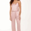 LingaDore Satin Cami Top & Pants Pyjama Set Rose Smoke 2 LingaDore Satin Cami Top & Pants Pyjama Set Rose Smoke -Fashion Lingerie Store lingadore top pants 7622 rose smoke 1