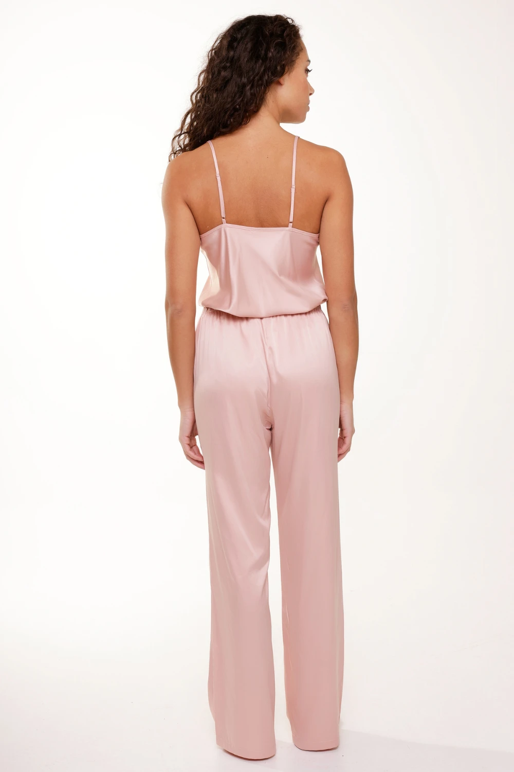 LingaDore Satin Cami Top & Pants Pyjama Set Rose Smoke 5 LingaDore Satin Cami Top & Pants Pyjama Set Rose Smoke - Image 3