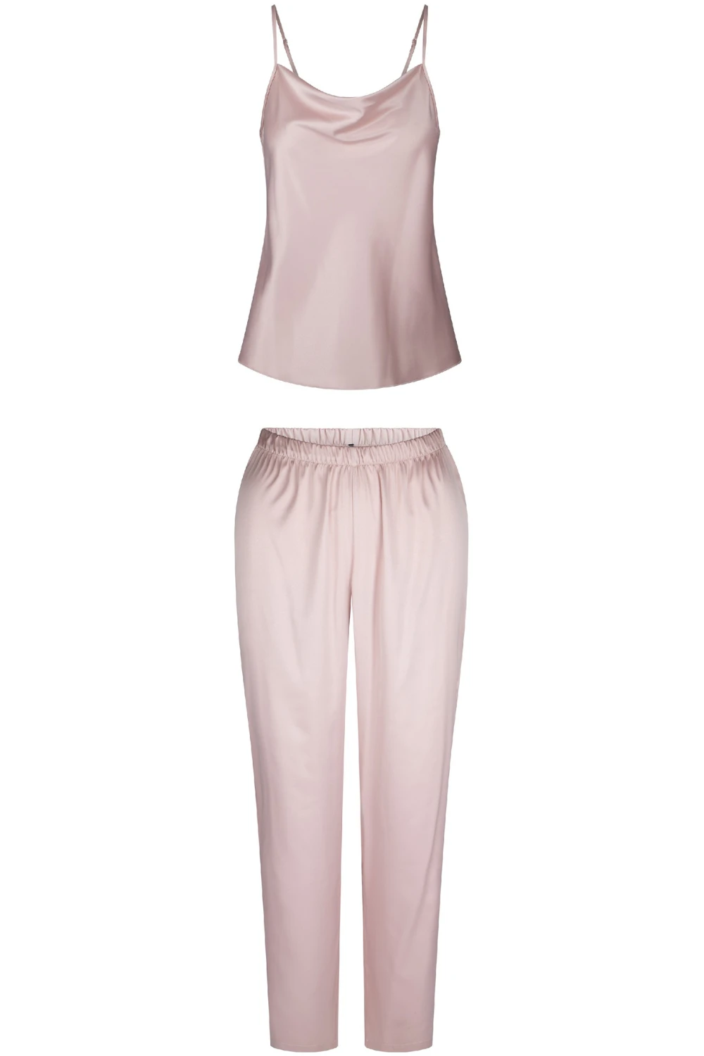 LingaDore Satin Cami Top & Pants Pyjama Set Rose Smoke 4 LingaDore Satin Cami Top & Pants Pyjama Set Rose Smoke - Image 2