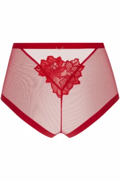 Adorable En Sexy Red High Waist Shorty 13 Adorable En Sexy Red High Waist Shorty -Fashion Lingerie Store lise charmel adorable en sexy shorty rouge effusion ghost back