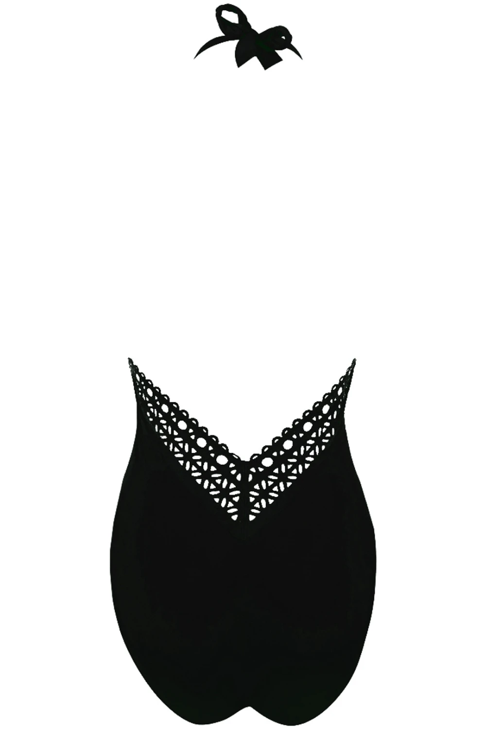 Ajourage Couture Plunge Halter Swimsuit In Black 6 Ajourage Couture Plunge Halter Swimsuit In Black - Image 4