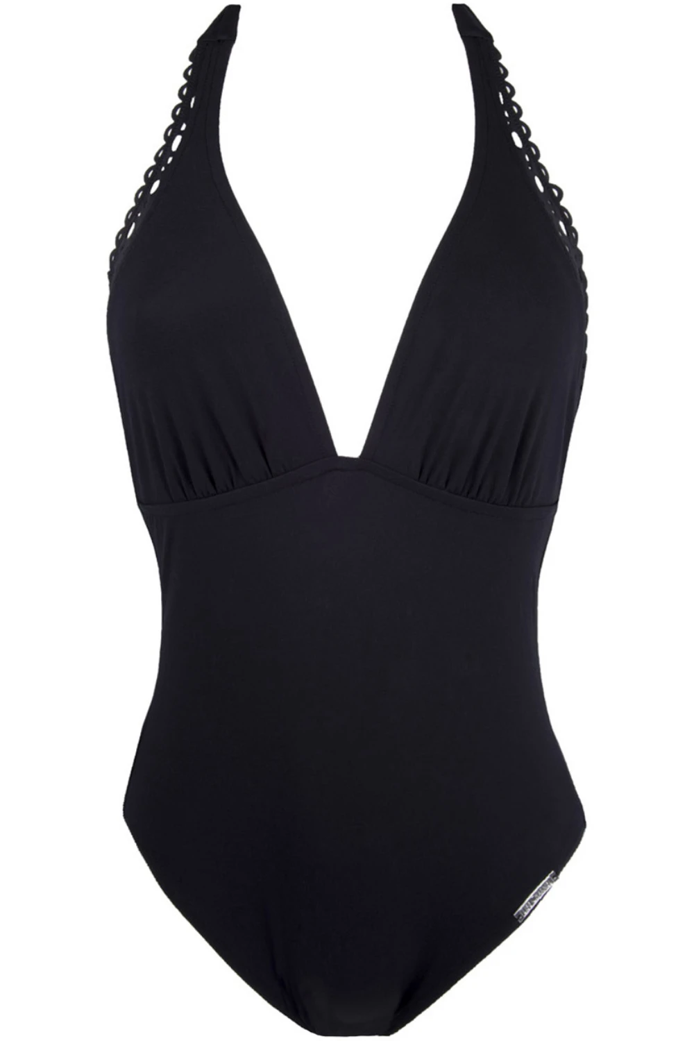 Ajourage Couture Plunging Back Halter Swimsuit In Black 4 Ajourage Couture Plunging Back Halter Swimsuit In Black - Image 2