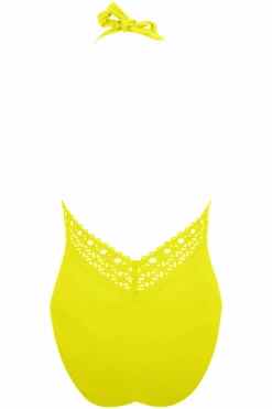 Ajourage Couture Plunging Back Halter Yellow Swimsuit 7 Ajourage Couture Plunging Back Halter Yellow Swimsuit -Fashion Lingerie Store lise charmel ajourage couture plunging back halter swimsuit ajourage jaune ghost back